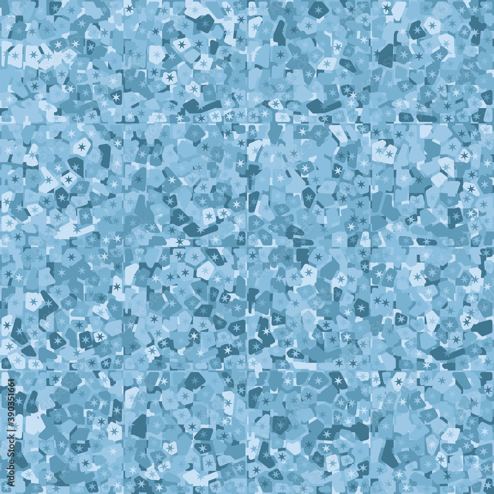 Seamless pattern. Winter and ice colors. Shades of blue. Seamless pattern. Winter and ice colors. Shades of blue.