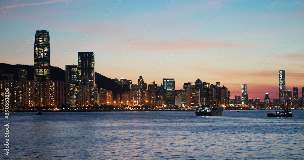 Obraz premium Hong Kong sunset