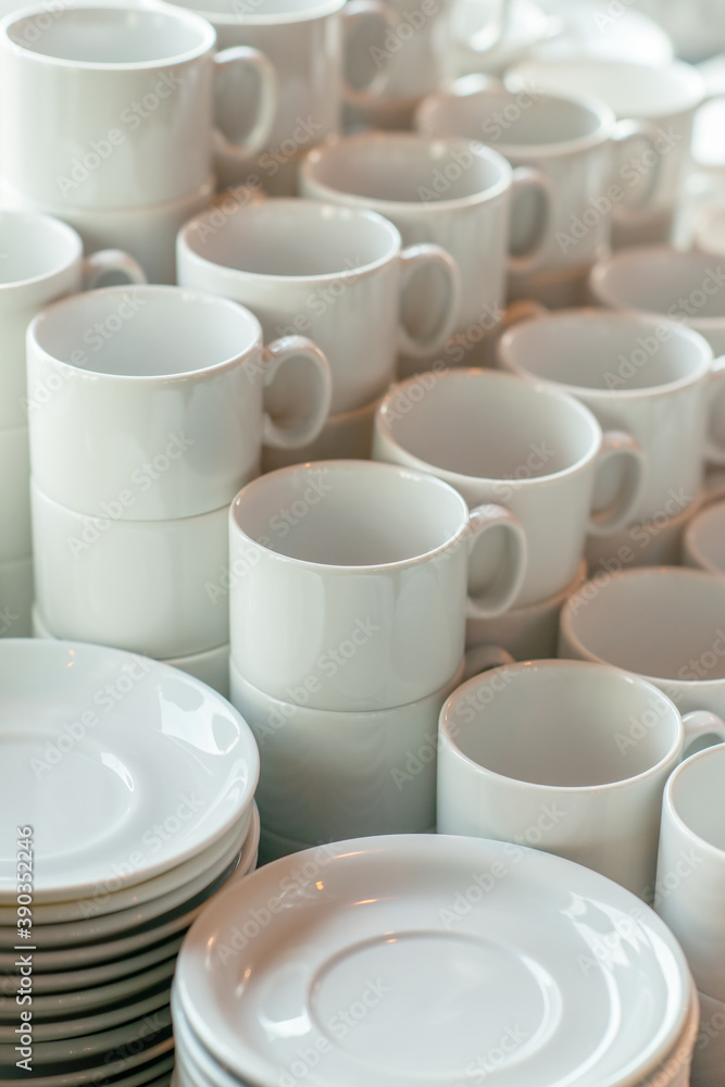 set of white cups set of white cups