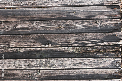 texture of the old fence . old village fence closeup . Old rough wooden background