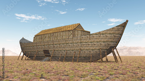 Konstfotografi Arche Noah in einer Landschaft
