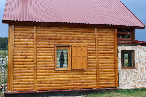 wooden house in the mountains