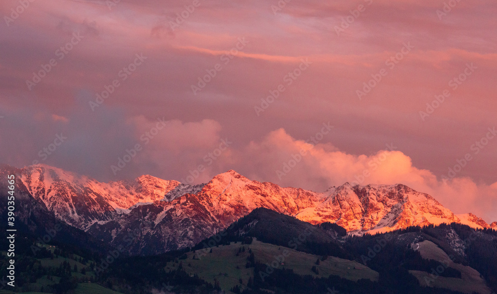 Alpenglühen - Allgäu - malerisch - Berge