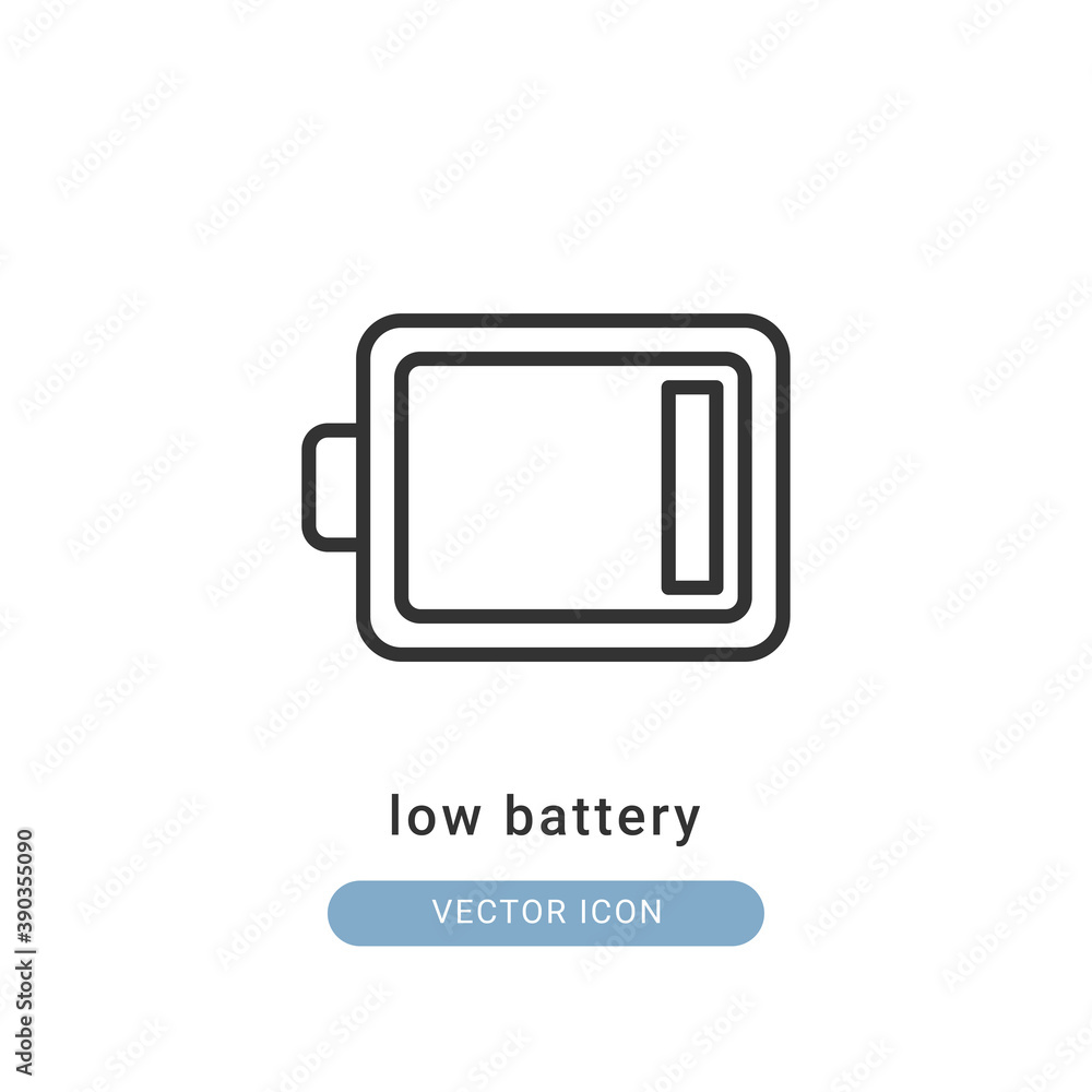 low battery icon vector illustration. low battery icon outline design. low battery icon vector illustration. low battery icon outline design.