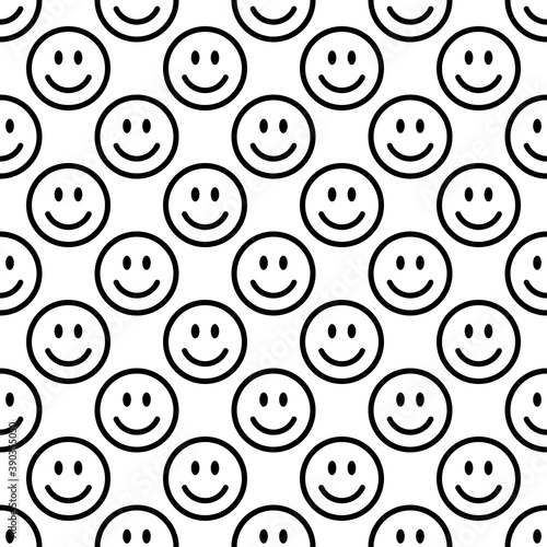 Smile icon pattern. Happy and sad faces. Vector abstract background