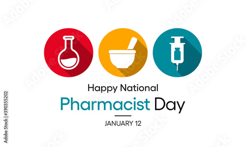 Vector illustration on the theme of National Pharmacist day observed each year on January 12th.