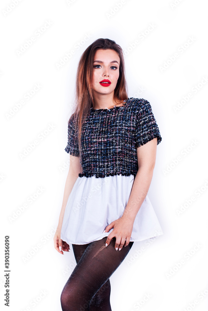 young pretty caucasian woman posing emotional isolated on white background, beauty people lifestyle concept young pretty caucasian woman posing emotional isolated on white background, beauty people lifestyle concept