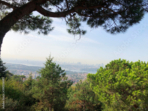 Bosphorus view from Camlica hill, Istanbul, 2020