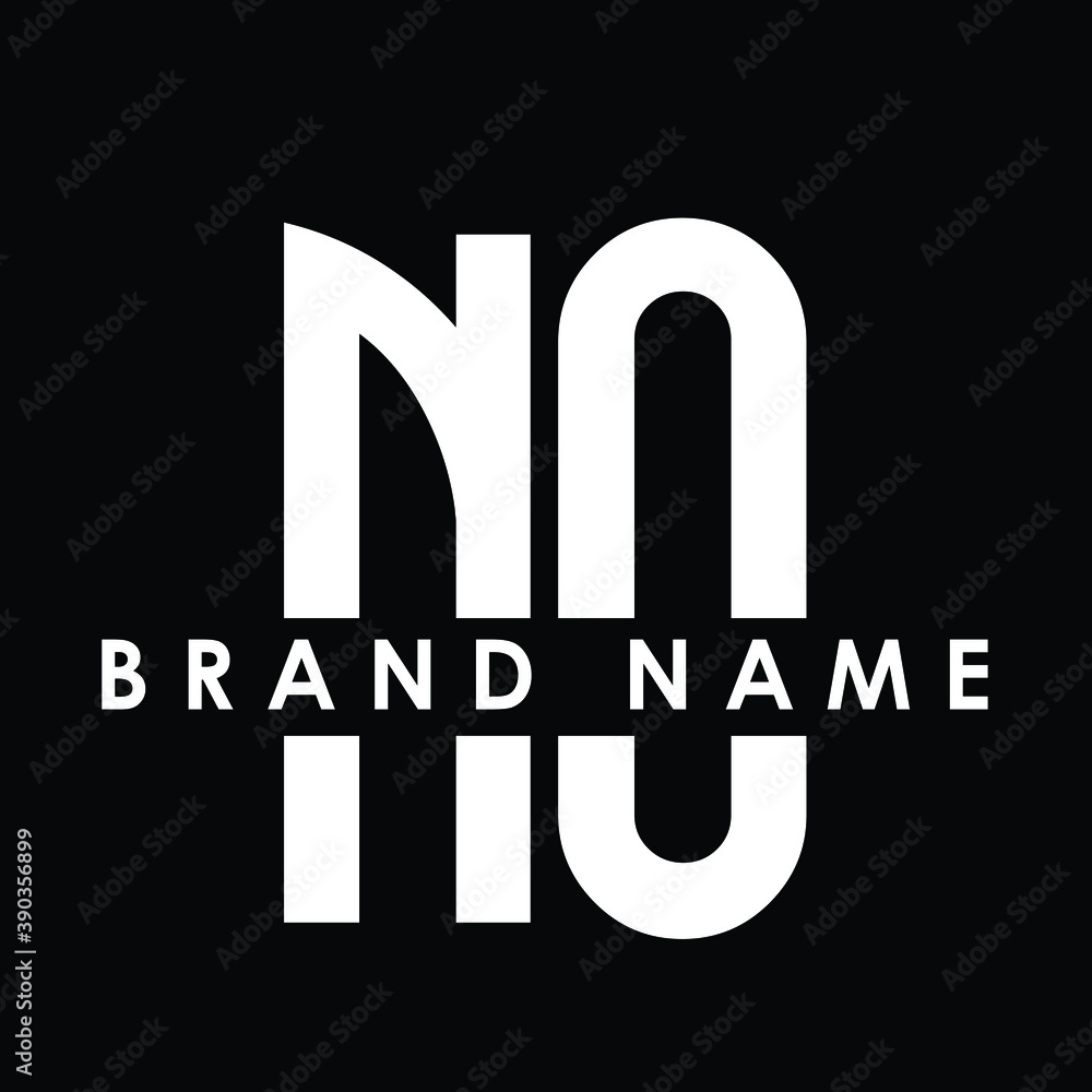 NO Font Alphabet Stylish Logo Design NO Font Alphabet Stylish Logo Design