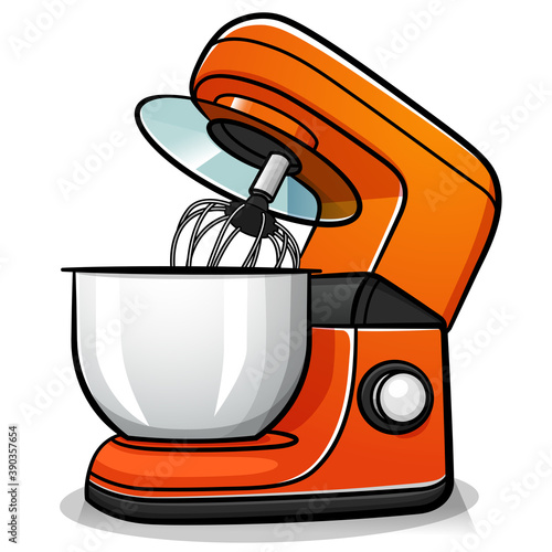Vector pastry robot cartoon illustration