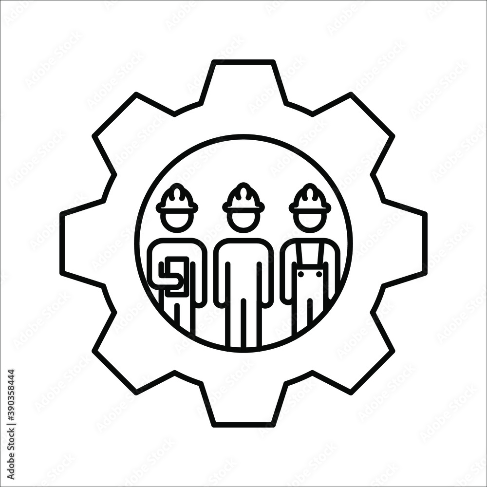 Technician icon with simple silhouette design isolated on white background. vector eps 10 Technician icon with simple silhouette design isolated on white background. vector eps 10