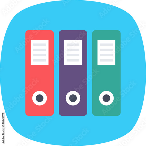 
A document binder and a folder to place files 
