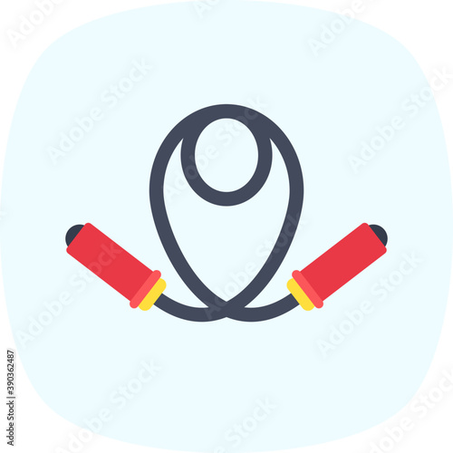 
Skipping rope symbolic of a physical sport exercise
