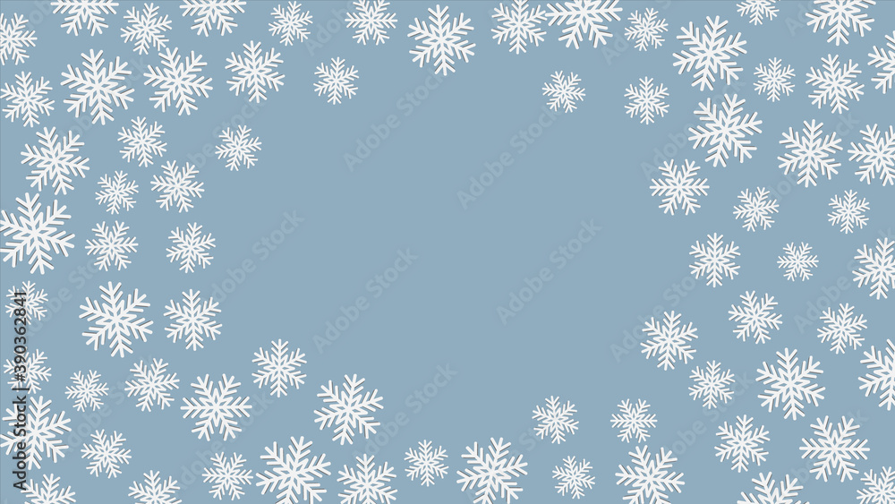 Christmas and New Year background with snowflakes. Abstract vector background Christmas and New Year background with snowflakes. Abstract vector background