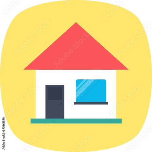 
Multistory building, architecture and building exterior flat icon
