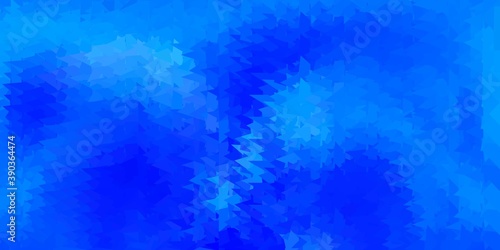 Light blue vector triangle mosaic template.