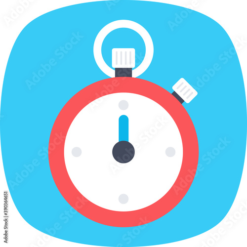
Countdown with this stopwatch flat icon design
