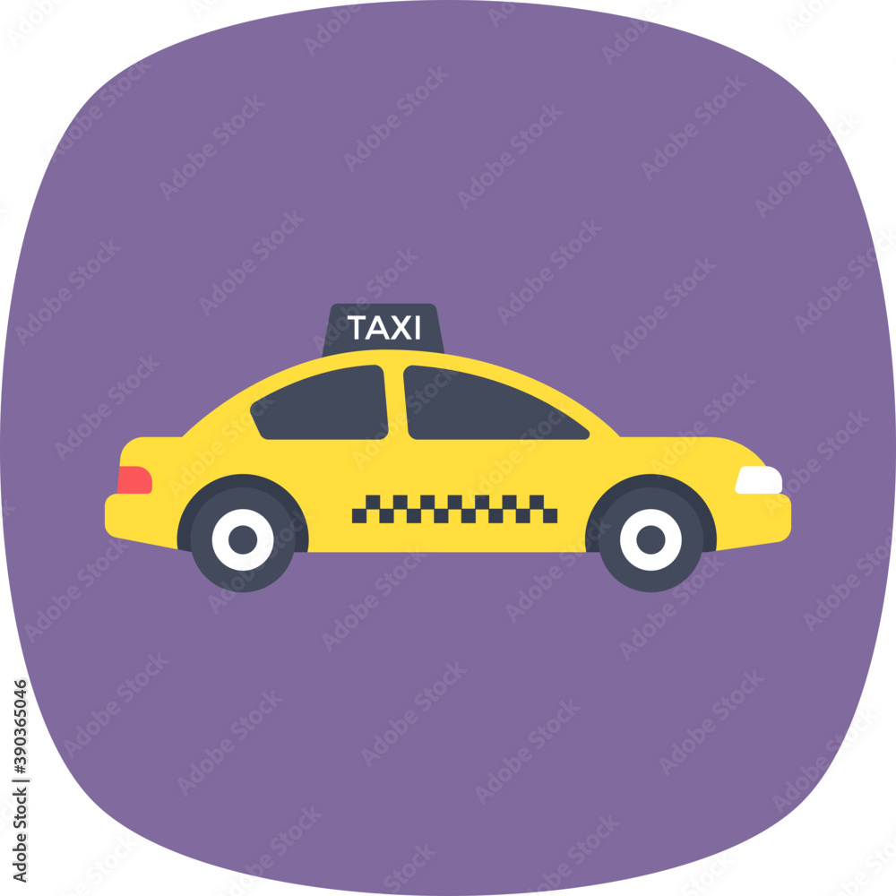 Fototapeta premium Vehicle for hire, taxicab 