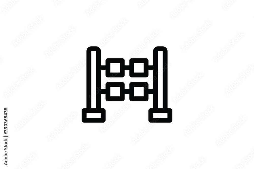 Playground Outline Icon - Pole Playground Outline Icon - Pole