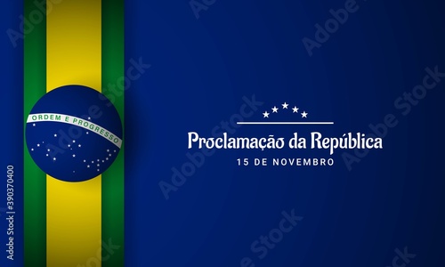 Brazil Republic Day Background. Vector Illustration.