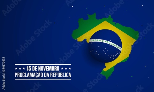 Brazil Republic Day Background. Vector Illustration.