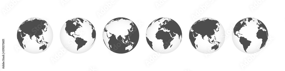 Earth Globe. World map, isolated. Vector illustration Earth Globe. World map, isolated. Vector illustration