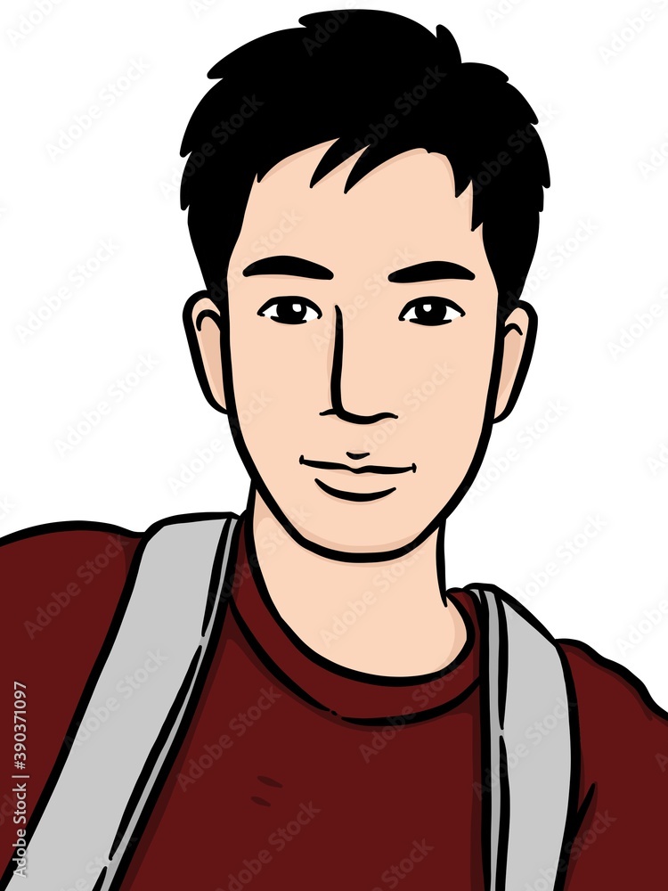 cartoon cute man on white background cartoon cute man on white background
