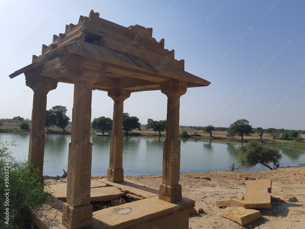 Lake in Jaisalmer, india