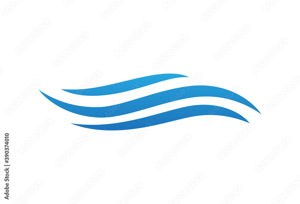 Water wave icon isolated on white background. Flat water wave icon for water logo design and icon template. Water wave vector Water wave icon isolated on white background. Flat water wave icon for water logo design and icon template. Water wave vector
