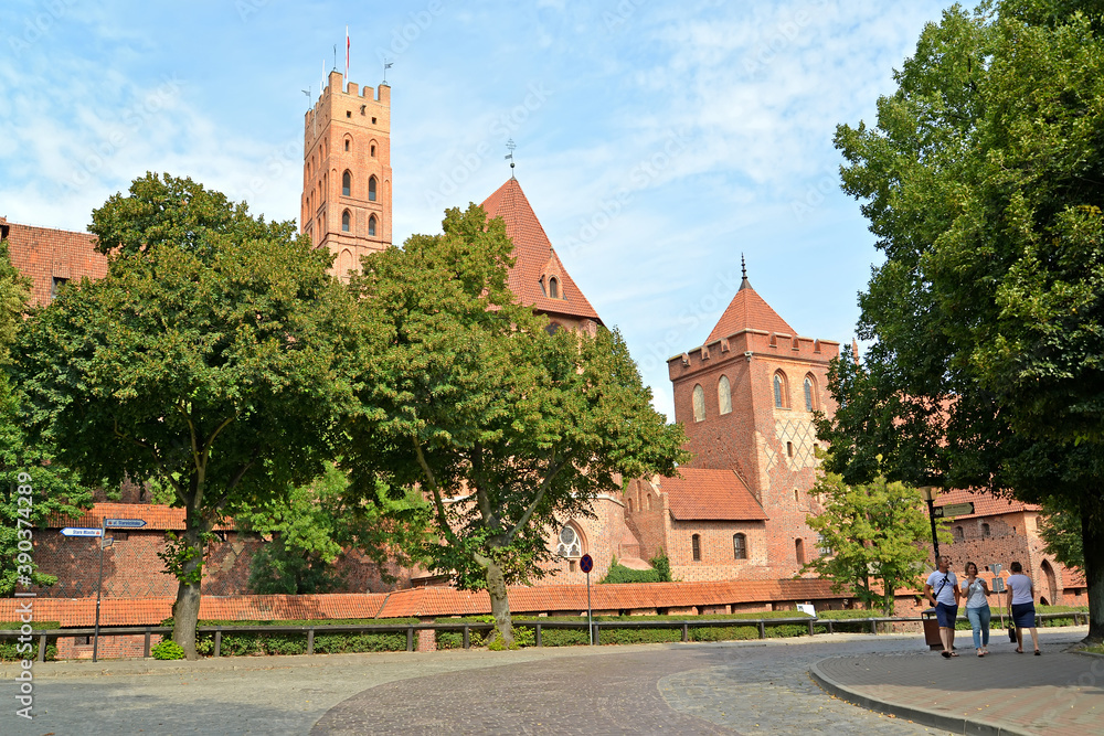 MARLBORK, POLAND - AUGUST 24, 2018: View of the Teutonic Chateau