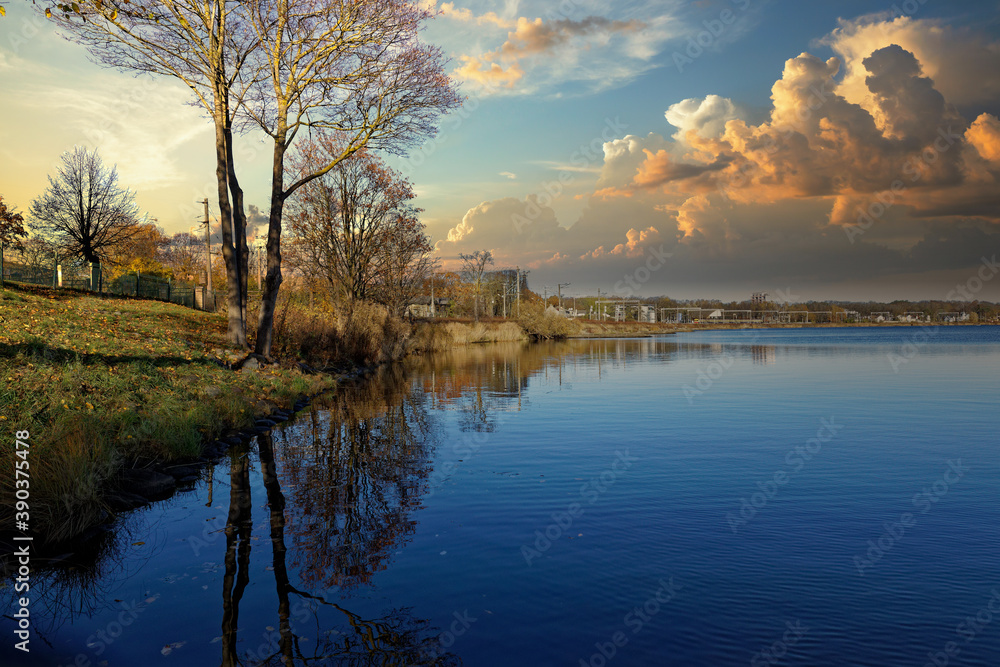 Sunset at the end of the day