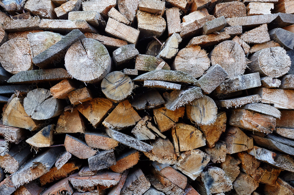 Wooden logs,boards, firewood. Harvesting firewood for the winter. Lumber for furniture making. Texture of wooden materials Wooden logs,boards, firewood. Harvesting firewood for the winter. Lumber for furniture making. Texture of wooden materials