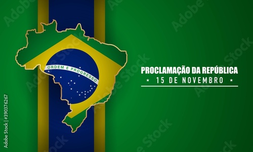 Brazil Republic Day Background. Vector Illustration.