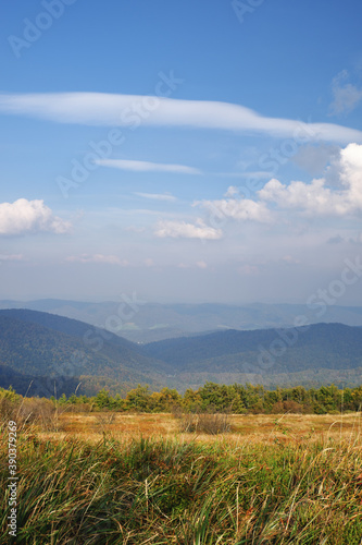 Bieszczady Mountains  National Park. Countryside landscape