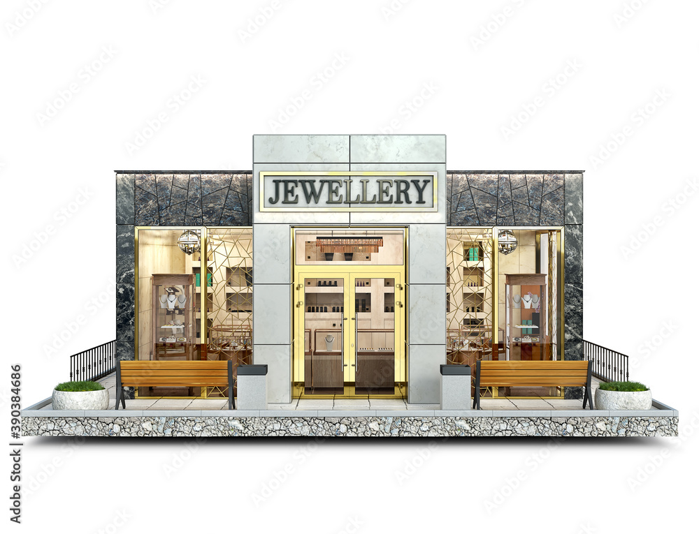 Jewellery shop cheap front elevation