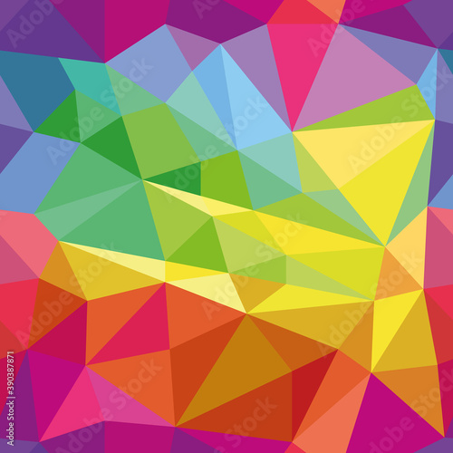 Vector abstract polygonal rainbow pattern. Seamless pattern can be used for wallpaper, pattern fills, web page background, surface textures.