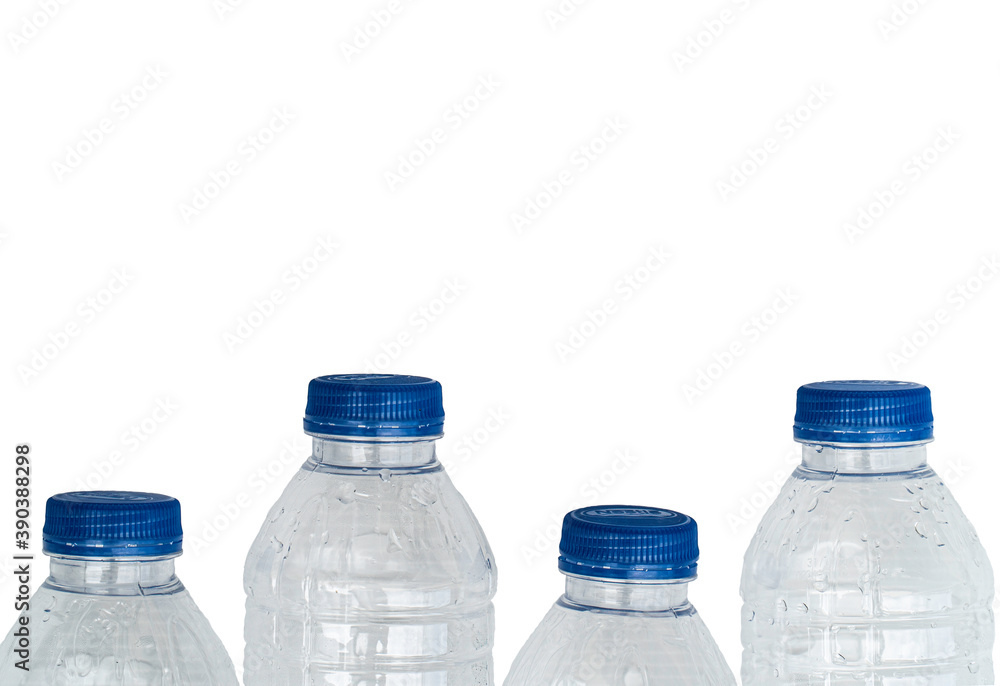 plastic bottle recyclable for drinking water isolated on white background. plastic bottle recyclable for drinking water isolated on white background.