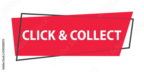 click and collect bannière rouge