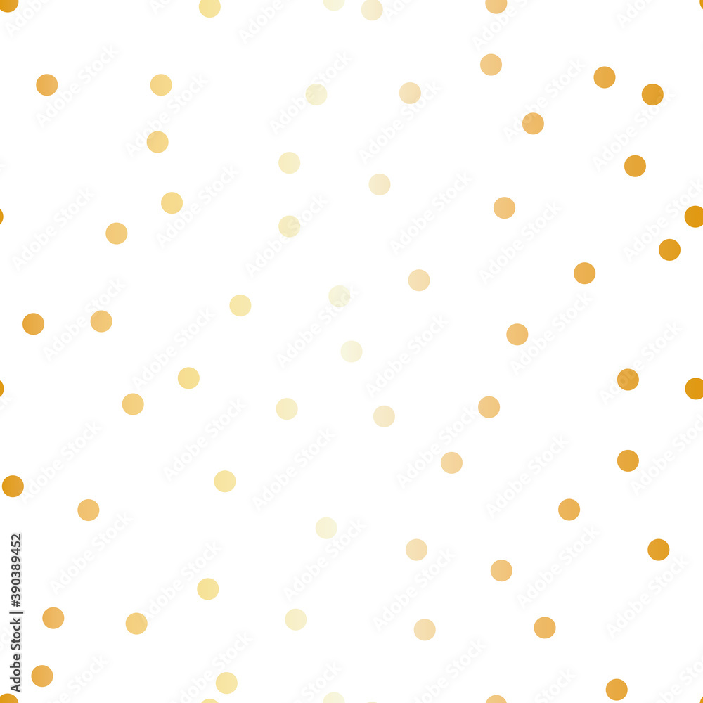 Vector Fun and Festive Gold Confetti seamless pattern background. Perfect for fabric, wallpaper and scrapbooking projects.