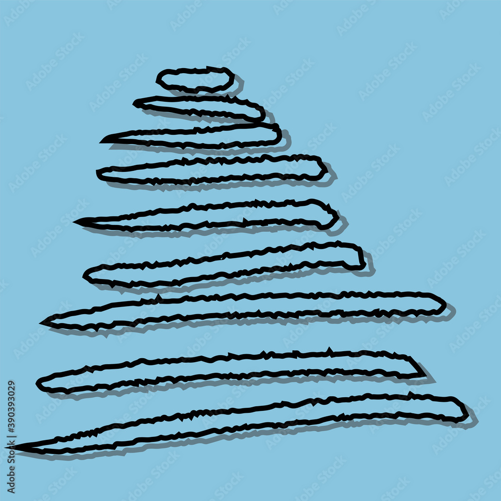Black winter tree for decor, design website or posters . Vector illustration. Vector illustration Black winter tree for decor, design website or posters . Vector illustration. Vector illustration