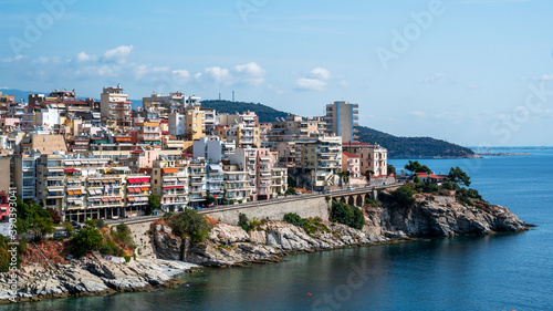 Aegean sea cost in Kavala, Greece