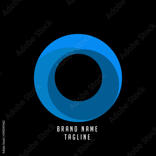 O initials logo, name initials logo, company initials logo, person initials logo, circle