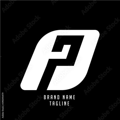 P initials logo, name initials logo, company initials logo, person initials logo