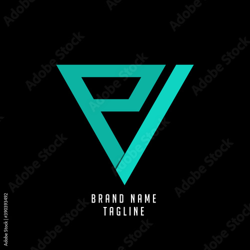 VP, PV initials logo, name initials logo, company initials logo, person initials logo