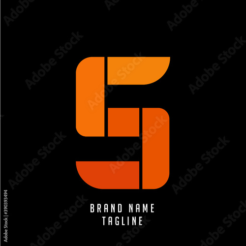 5, S initials logo, name initials logo, company initials logo, person initials logo