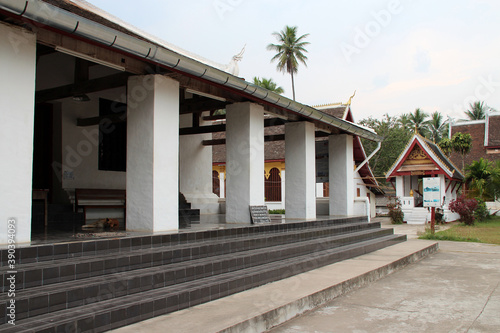 buddhist temple (wat visunarat) in luang prabang (laos)