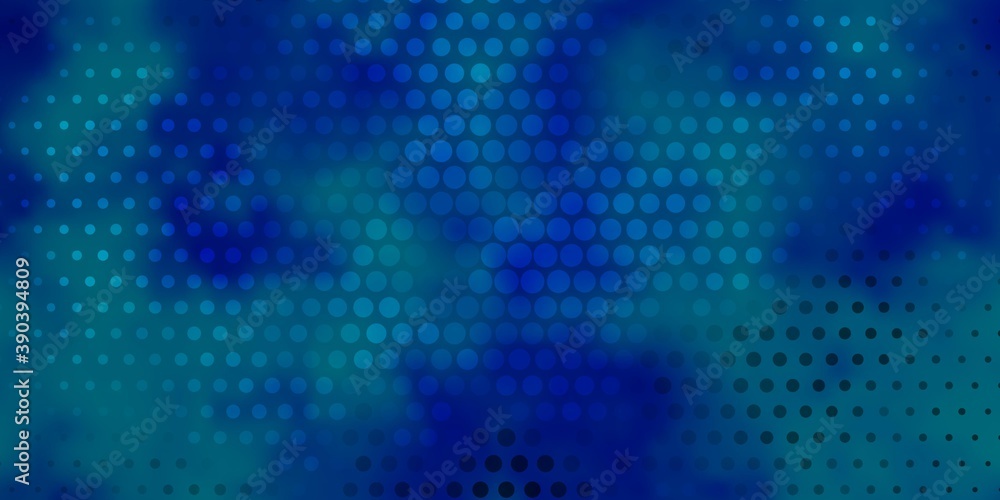 Dark BLUE vector background with circles.