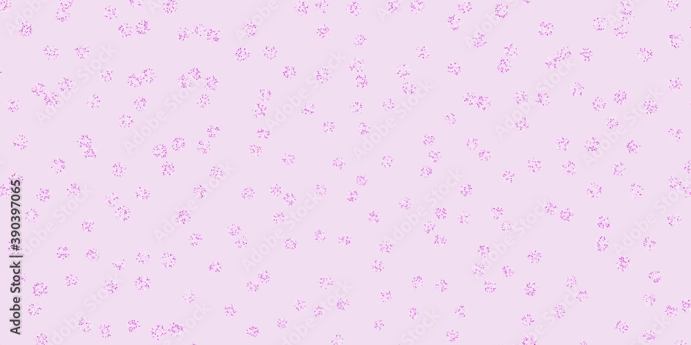 Light purple, pink vector natural layout with flowers.