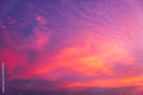 Colorful of twilight sky and cloud at sunset