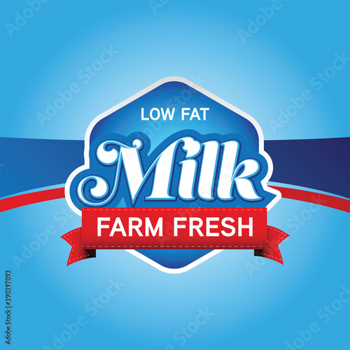 Fresh Milk label lettering sign